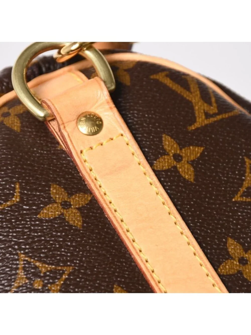 Louis Vuitton Monogram Speedy Bandouliere 30 Handbag Brown Gold